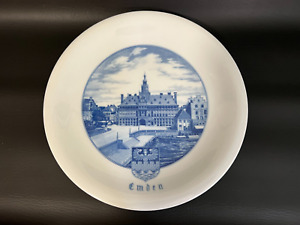 Rare Vintage Meissen Porcelain "Emden" Blue & White Plate, 12" Diameter