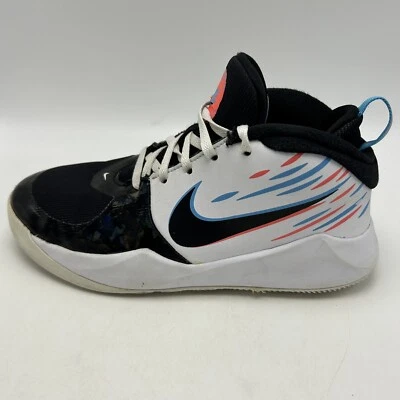 Nike Tenis Niños 5 Y Team Hustle Zapatos de Baloncesto Negro Blanco Multi CV8970-001 Foto 1 de 4