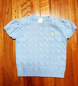 CREWCUTS Girls Light Blue Cable Knit Sweater Cotton size 4-5 - Picture 1 of 2