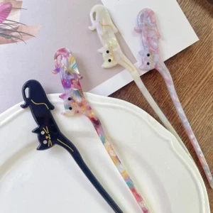 Cat Hairpin Zircon Hair Accessories Fashion Hair Sticks - Picture 1 of 17