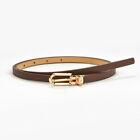 Women PU Leather Thin Waist Belt Elastic Waistband Adjustable Belt Wrap Buckle✔