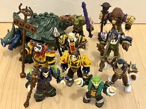 Mega Bloks World of Warcraft Minifigure Lot Dragon Turtle Monk Ragerock *READ* - Picture 1 of 12