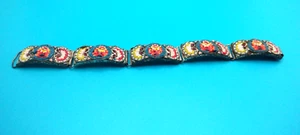 Vintage italienisches Mikromosaik handgefertigtes, mundgeblasenes Millefiori Glas Armband - Bild 1 von 8