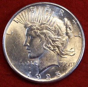 Moneda de plata 90 % dólar de la paz 1925-P de alta calidad PE278 - Imagen 1 de 2