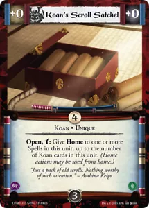 Legend of the Five Rings L5R CCG CoM Coils of Madness Koan's Scroll Umhängetasche FOLIE - Bild 1 von 1