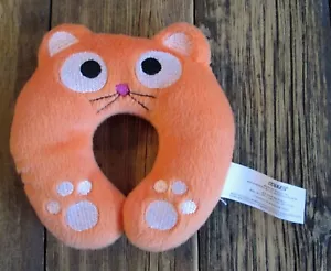 Battat Orange Kitty Cat 4" Soft Plush Baby Infant Wrist Toy Lovey Embroidered - Picture 1 of 4
