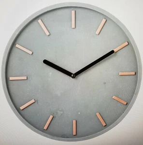 orologio da parete tondo in cemento - nuovo - Foto 1 di 6