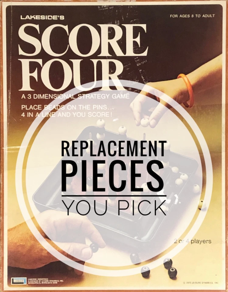 Score Four Beads and or Pegs Replacement Pieces - You Choose - Vintage 1975 Game - Image 1 of 1