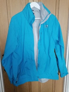 Karrimor Weathertite Waterproof Jacket Turquoise Peaked Hood 14 Zip Pockets - Picture 1 of 24