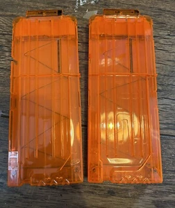 2 x Nerf N-Strike Elite 12 Dart Kugel Magazin Offiziell Orange Munition Halter - Bild 1 von 1