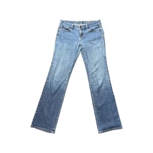 Ann Taylor LOFT Size 4 Original Boot Stretch Dark Blue Denim Jeans Womens - Picture 1 of 7