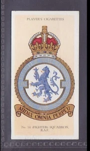 Insignias de la RAF - No. 54 Fighter Squadron - 80 + Años Tarjeta del Reino Unido # 32 - Imagen 1 de 2