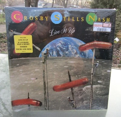 1990 Atlantic Records Crosby Stills Nash Live It Up Album #82107-1 SEALED Hype - Image 1 of 2