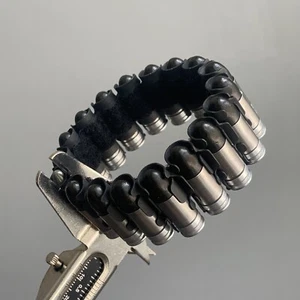 Black Bullet Bracelet, Chain Links Cuff, Men Jewelry Watch Band | Fancy Beasts - Picture 1 of 5