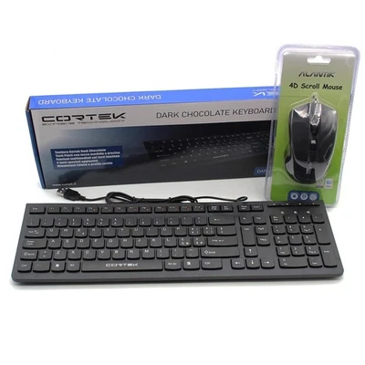 Mouse and Keyboard USB Wired Italian Layout Multimedia Slim - Image 1 of 4