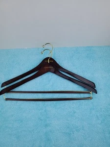 Set of 2 NORDSTROM Clothes Pants Shirt Coat Jacket Suit Wood Wooden Hangers - Picture 1 of 10