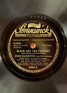 Brunswick 80002 - 78rpm Record - Duke Ellington (Black And Tan / The Moochie) - Picture 1 of 4