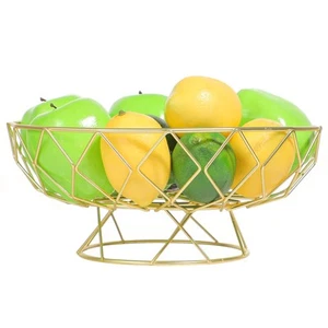 Metal Wire Fruit Basket for Kitchen Counter, Large Modern Fruit Bowl Stand St... - Picture 1 of 7
