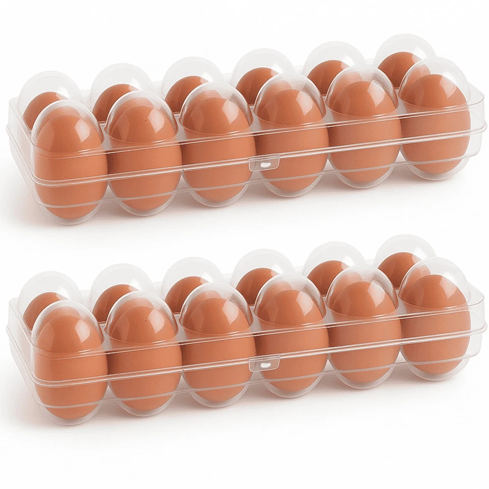 Eierbox 2er Set Eier Eierdose Aufbewahrungsbox Transportbox Kühlschrank Box - Bild 1 von 4