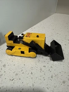 Vintage 1970's Yellow Metal Tonka Bulldozer Front End Loader Toy Lifts Up - Picture 1 of 4