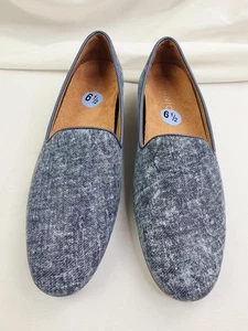 Vionic Size 6.5 Womens Willa ii Blue Slip On Flat Embroidered Logo Loafers NEW - Picture 1 of 13