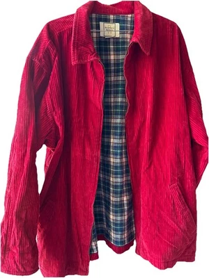 Chaqueta Boundary Waters para mujer grande roja pana a cuadros vintage Foto 1 de 4