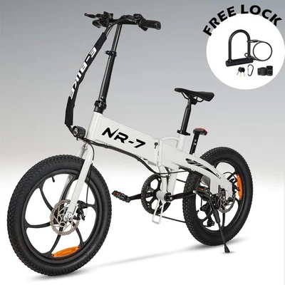 Bicicleta Eléctrica Plegable Blanca para Adultos 550W Bicicleta Eléctrica Cercanías Ebike Foto 1 de 4