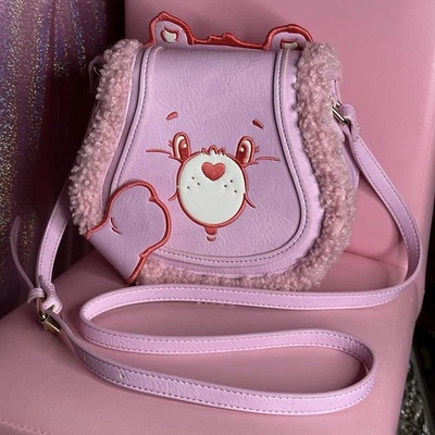 Danielle Nicole Care Bears Love-A-Lot Cute Kawaii Bear Crossbody Handbag Purse - Image 1 of 4