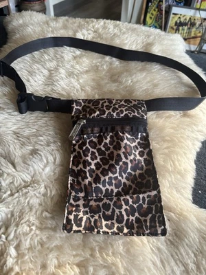 Le SportSac VTG RARE Leopard Print 2 Zip Rectangular Waist Bag - Made In USA - Image 1 of 4