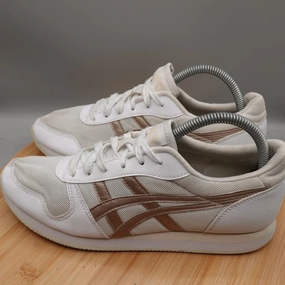 ASICS GEL Womens 9 White Brown Athletic Lyte Classic Running Flaws - Image 1 of 4