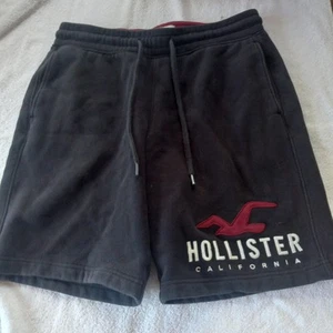 Hollister Men's Applique Graphic Logo Fleece Jogger Sweat Shorts Size Small - Picture 1 of 8