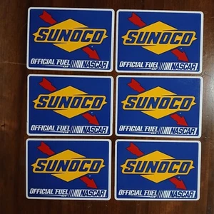 Lot of 6 Sunoco Sticker Official Fuel of NASCAR 6.5"x4.5" Full Color Logo (2014) - Picture 1 of 5