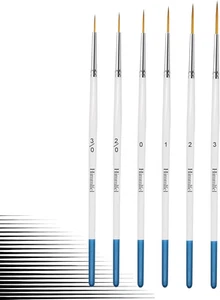 Himmlfel Rigger Brush Set, 6 Pcs Rigger Brushes for Painting Fine Long Lines,... - Picture 1 of 12