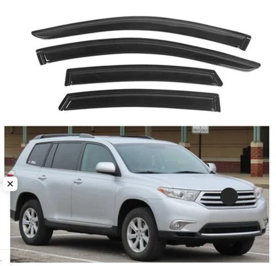 Viseras de ventana para Toyota Highlander 2008-2013 y Toyota Highlander Hybrid 2008-20 Foto 1 de 4