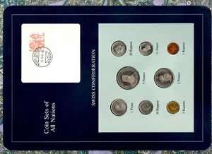 Coin Sets of All Nations Switzerland 1983-1985 UNC 5 Francs 1984 2 Francs 1983 - Picture 1 of 3