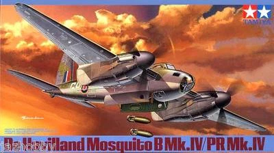 Tamiya 61066 1/48 Scale Aircraft Model Kit RAF de Havilland Mosquito B/PR Mk.IV - Image 1 of 2