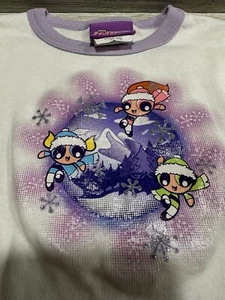 2001 Cartoon Network The Powerpuff Girls Vintage Snow T-Shirt Size Girls XS 4/5 - Picture 1 of 14