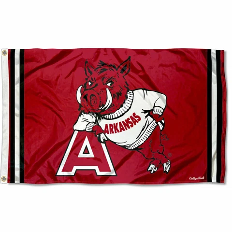 Arkansas Razorbacks Vintage Retro Throwback Large Outdoor Flag Cover