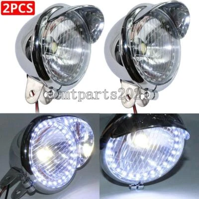 2X Motorcycle LED Fog Light Angel Eye for Kawasaki Vulcan 800 900 1500 1600 2000 - Imagem 1 de 4