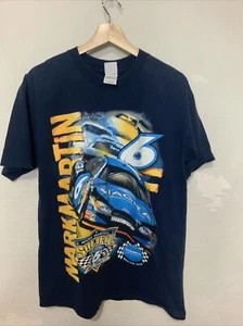 Vintage Mark Martin Ford Racing Viagra Double Sided Shirt Rousch NASCAR Y2K Sz L - Picture 1 of 11