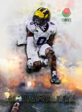 Mike Sainristil #1 Sketch Card Limited 1/10 John Rudolph Signed Michigan Playoff