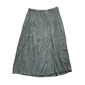 1990er Vintage Lane Bryant grau strukturiert Plissee voller Maxirock Plus Größe 26 - Bild 1 von 4