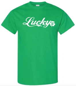 Lucky as f*** Shamrock Irish St Patricks Day funny shirt - Picture 1 of 5