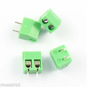 50Pcs 3.96mm Pitch 2 Pin 2 Way Straight Pin PCB Screw Terminal Block Connector - Picture 1 of 7
