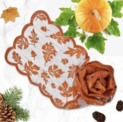 Autumn Tapestry Table Runner 72″x13″ Maple Leaf Design Fall Decor High Quality - Image 1 of 4