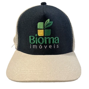 Trucker Cap Brazil Bioma Mesh Snap Back Men Beige Embroidered Logo NWHT - Picture 1 of 13