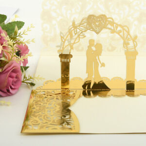 2pcs Engagement Romantic Wedding Card Party Supplies Anniversary With Envelope