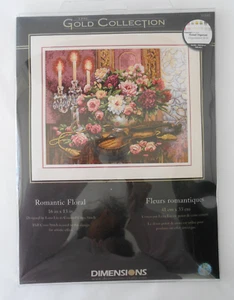 Dimensions Gold Collection Romantic Floral Cross Stitch Kit Violin Blume 16x13 - Bild 1 von 6