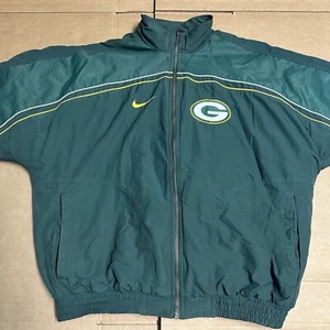 Vintage Nike Team Pro Line Green Bay Packers NFL Jacket Insulated Men’s Large L - Picture 1 of 18