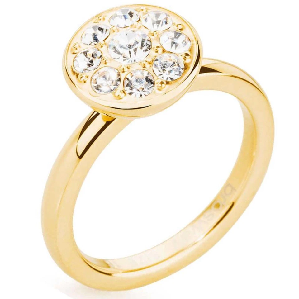 Anello Donna Brosway BTGC125B In Acciaio E Pvd Oro Con Swarovski Crystal Size 14